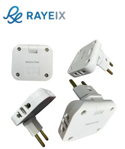 فيشه مشترك تلات مداخل قابل للطي